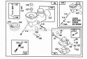 Carburetor Assembly Diagram and Parts List for 082331-0162-01  Briggs and Stratton Engine